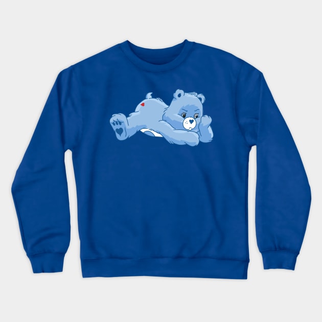 Grumpy bear lying down Crewneck Sweatshirt by tailspalette